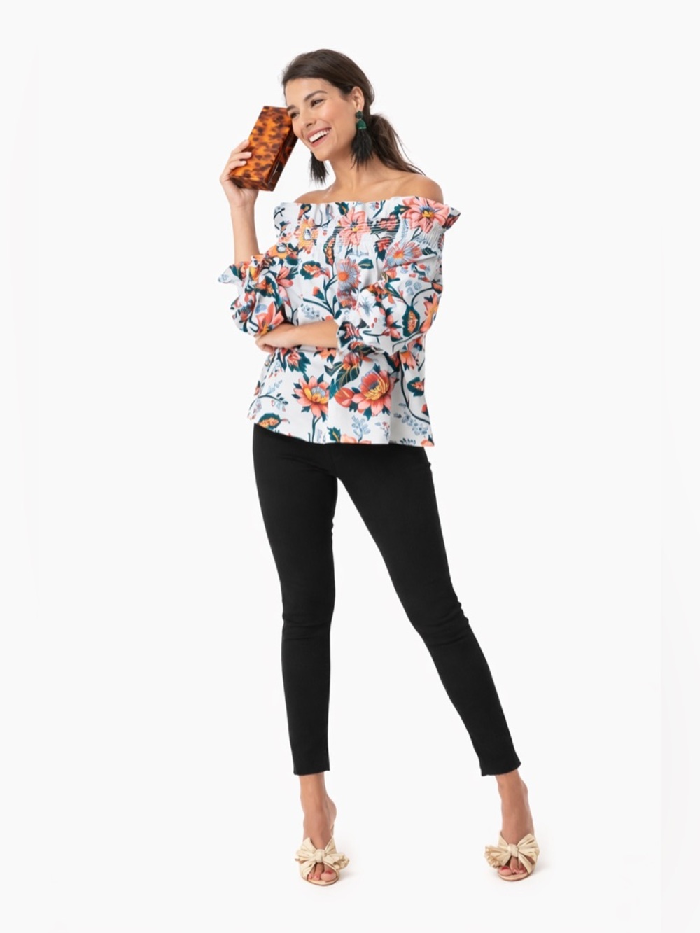 Tuckernuck NWT Marguerite Floral Preppy Chic Feminine Blouse Women Size M - Picture 4 of 13